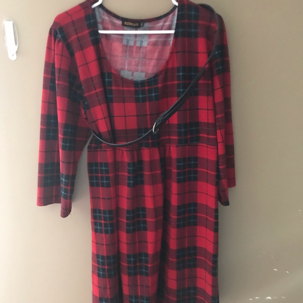 cute warm plaid dress